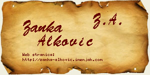 Žanka Alković vizit kartica